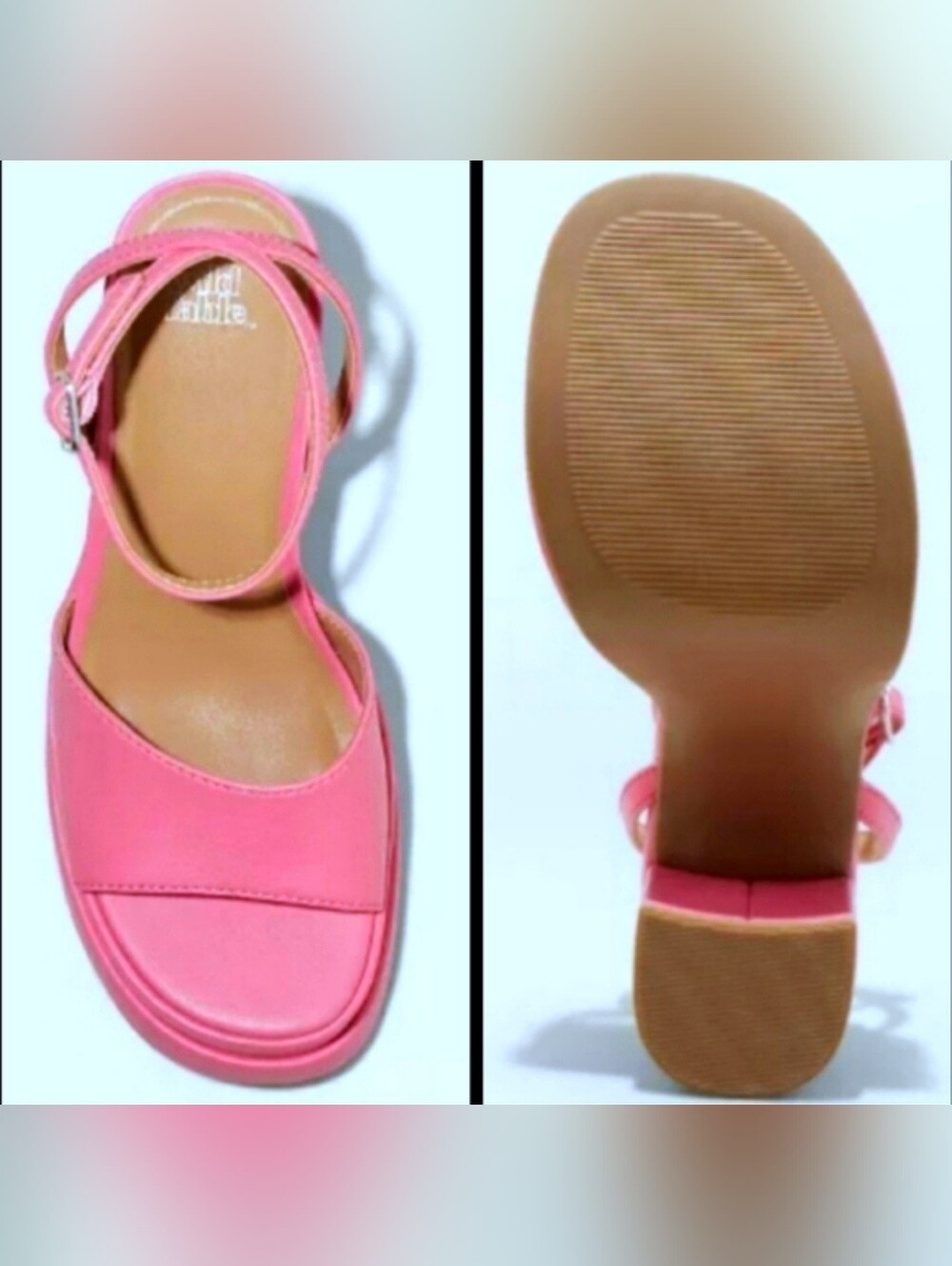 Wild fable Alessia barbie pink faux leather platform pumps chunky heels 11 NWT - Picture 12 of 17